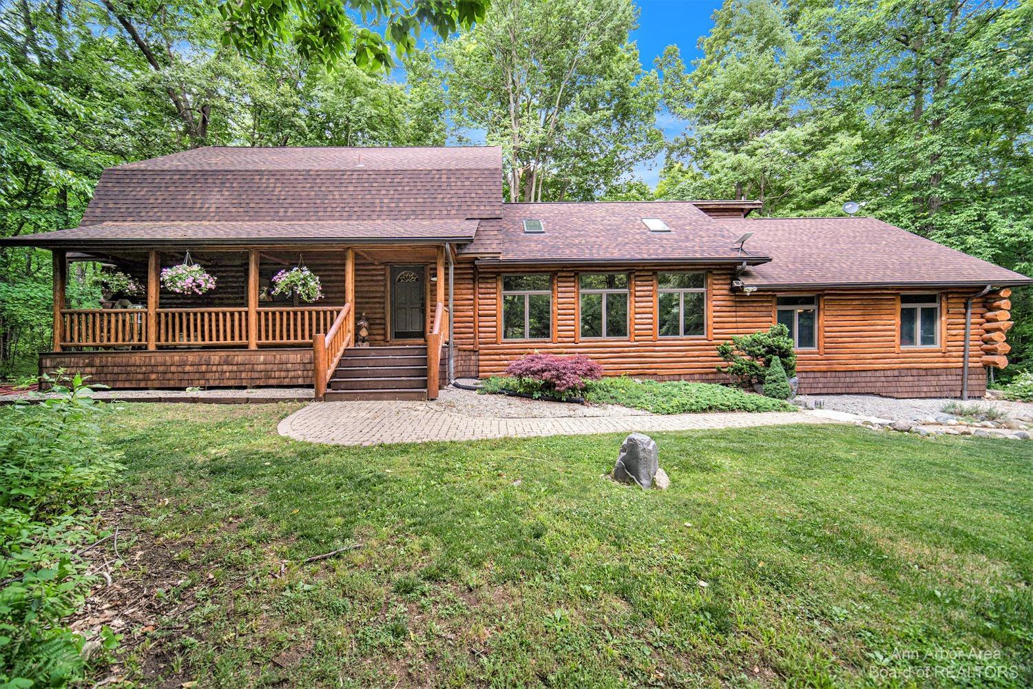 Beautiful, Custom White Cedar Log Home